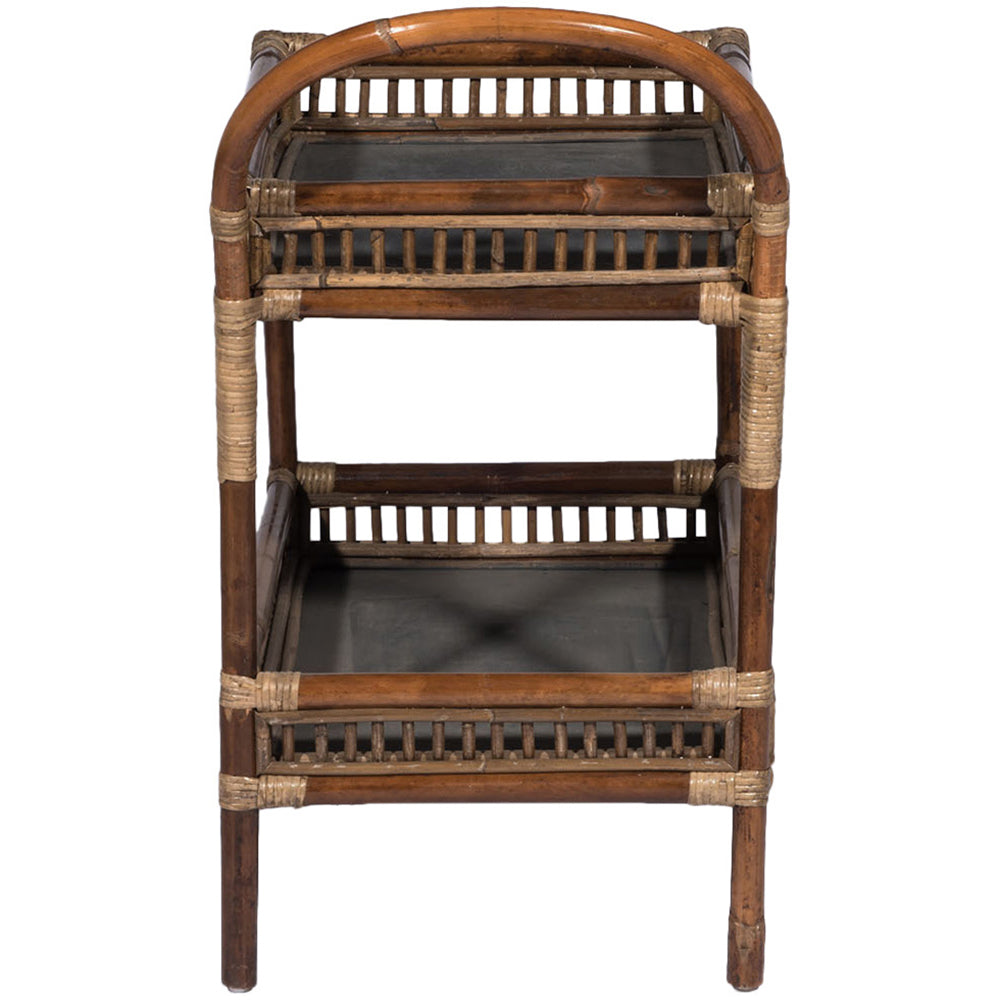 Lucca Rattan & Bamboo Tea Cart