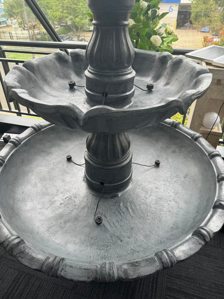 San Giuliano Black Stone Effect 5-Tier Electric Powered Water Fountain