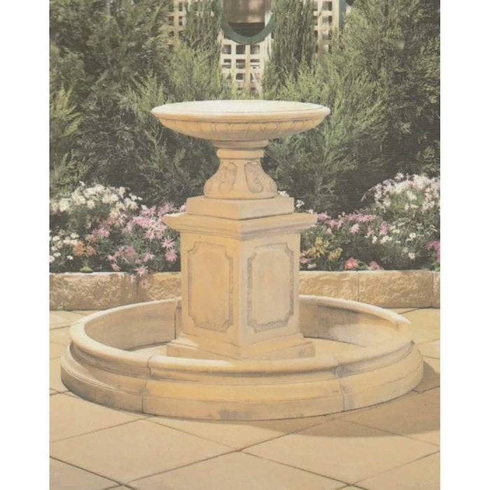Rafina Concrete Bird Bath Fountain - 110cm H