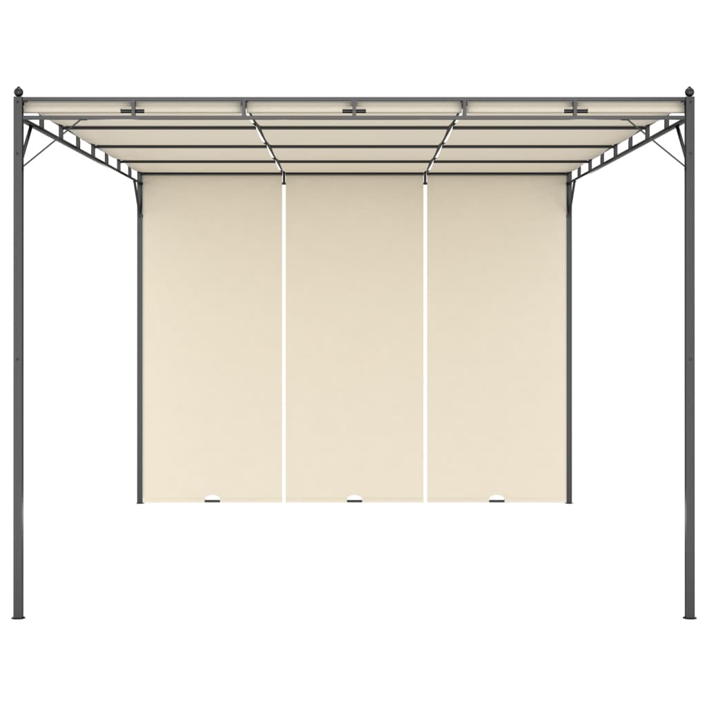 Avezzano Garden Gazebo/Patio Sunshade with Side Curtain 4x3x2.25m