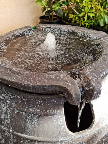 Alexandria Cascading Oil Jar Fountain - Sandstone