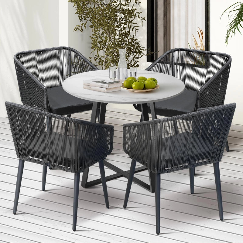 Tesoro 5pc Outdoor Dining Setting Table and Chairs