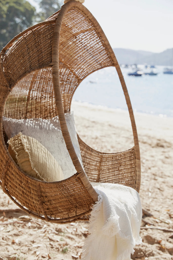 Fahari Hanging Pod Woven Cane Chair