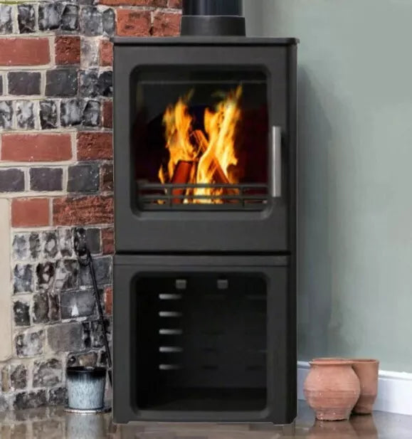 Terra 4.3KW Cast Iron Wood Pot Belly Heater - Up To 8 Square