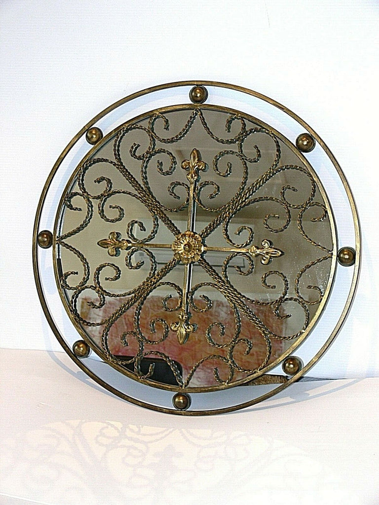 Esmee Round Outdoor Garden Mirror - Gold or Antique Brown