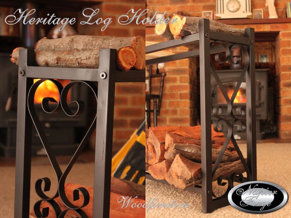 Cast Iron Firewood Storage Rack/Wood Log Holder