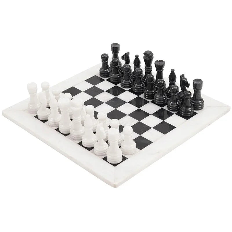 Archaia Marble Chess Set, 30cm, White / Black