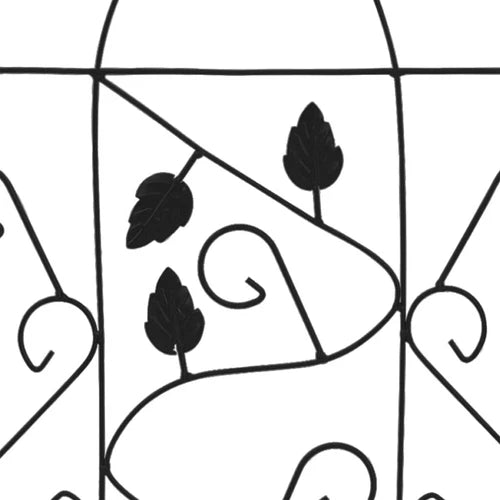 Evangeline Iron Plant Climbing Racks. 2 Designs. 3 pcs. Black 40x100 cm Iron