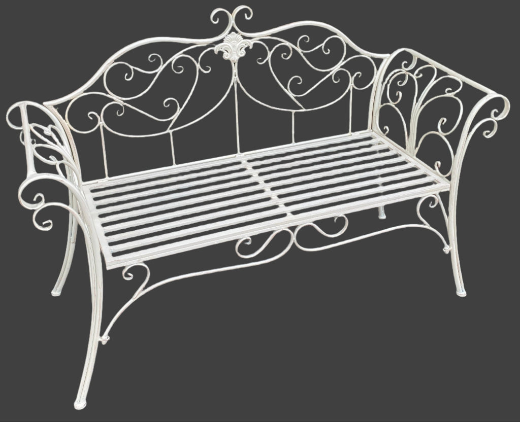 Lula Garden Bench Seat - Antique Cream