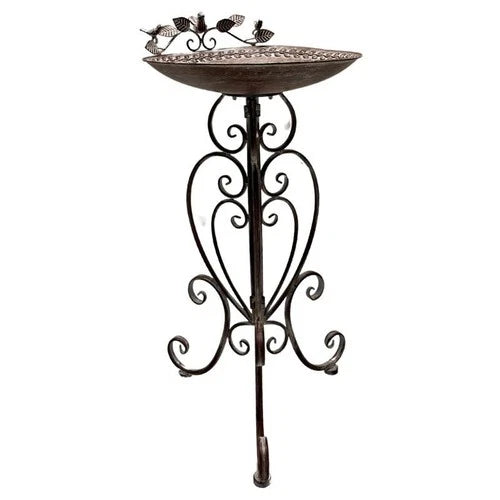 Emeraude Birdbath/Feeder w/Embellished Legs. 47x41x80cm