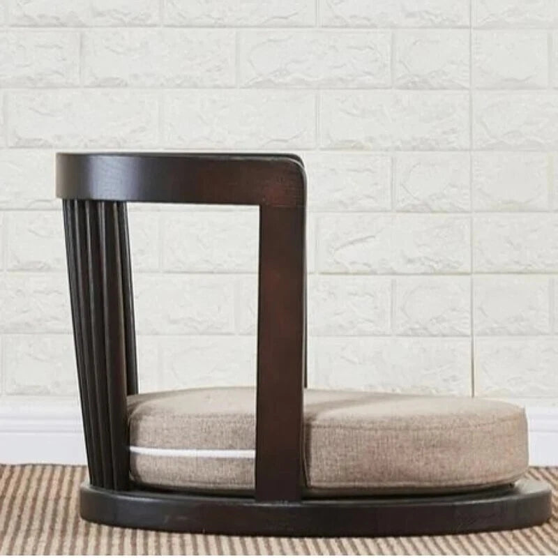 Oska Traditional Zaisu Meditation Chair with Armrests, Back Support