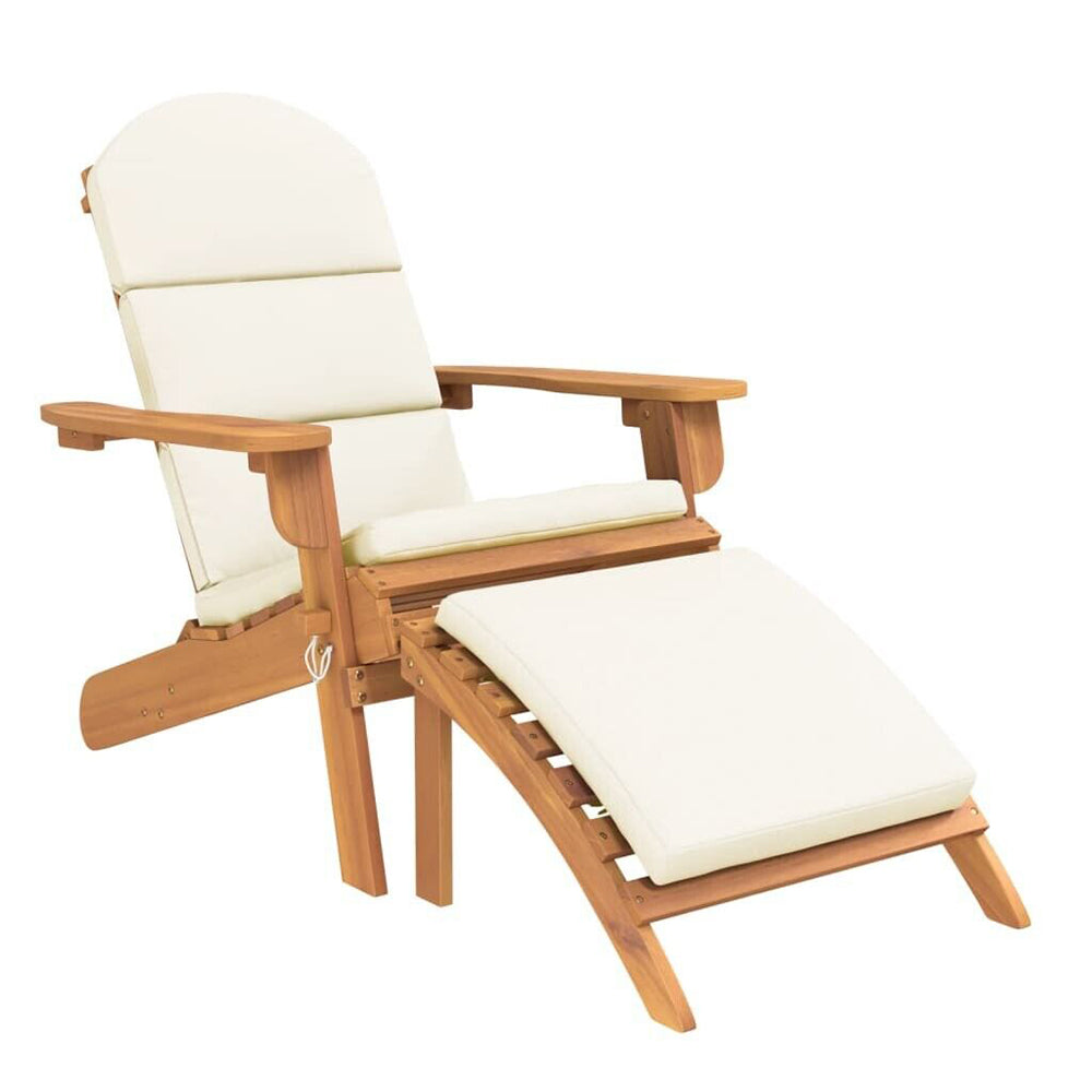 Brinda 3pc Acacia Adirondack Sunlounger Set