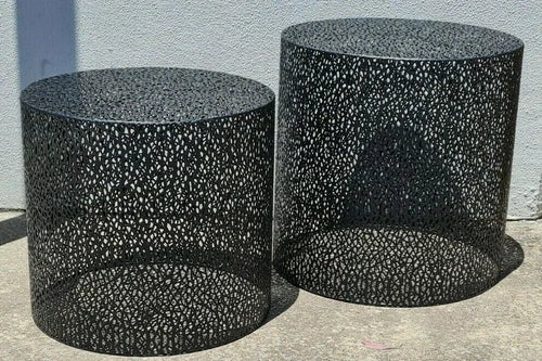 Valery Set of 2 Round Black Coffee Tables