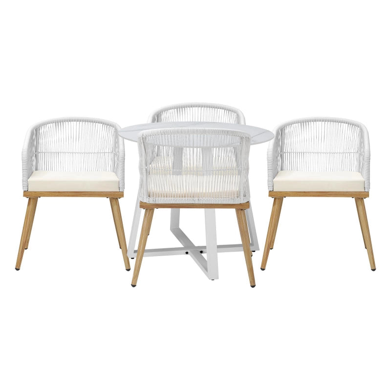 Tesoro 5pc Outdoor Dining Setting Table and Chairs