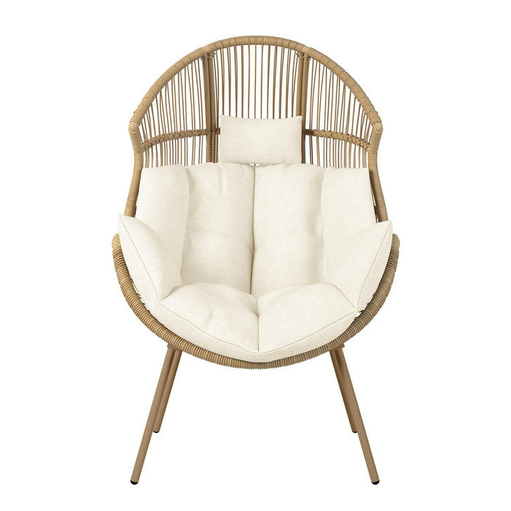 Liliana PE Rattan Outdoor Egg Chair w/ Stool