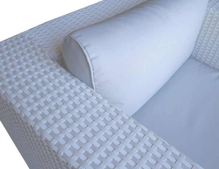 Maritsa White 3pc Rattan Outdoor Setting