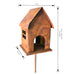 Classic Garden-Stake Birdhouse in Weathered Metal