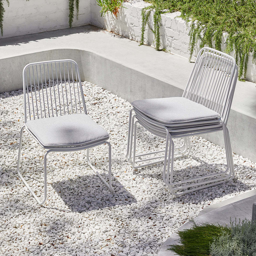 Monserrat 4 Seater Aluminium Dining Table & Chair Set