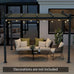 Bergamo Pergola with Retractable Canopy Cover