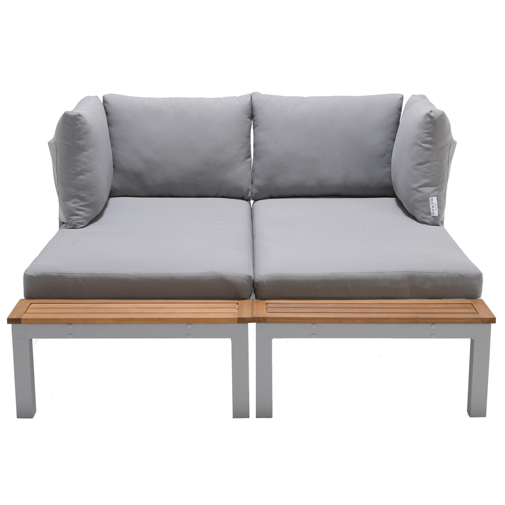 Verona 3pc Wood Outdoor Chair & Coffee Table Set