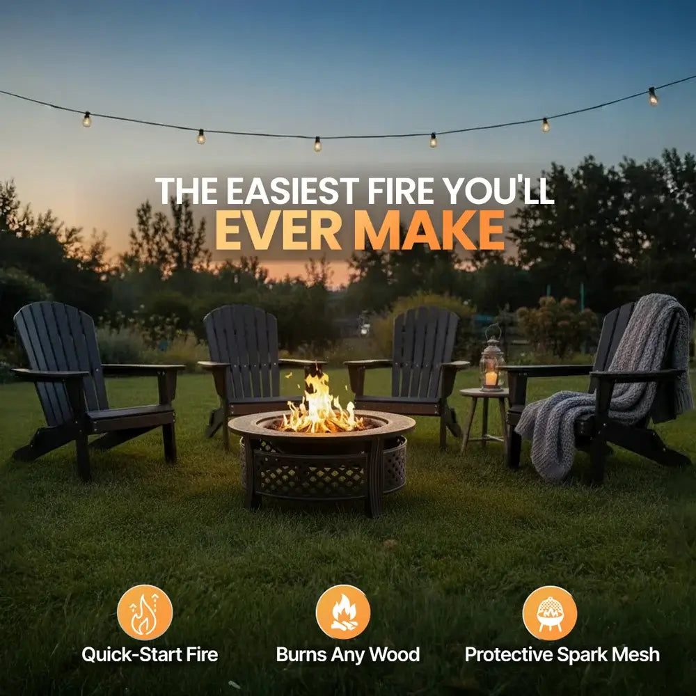 Fiera Ember Ring - 2 in 1 Fire Pit & BBQ