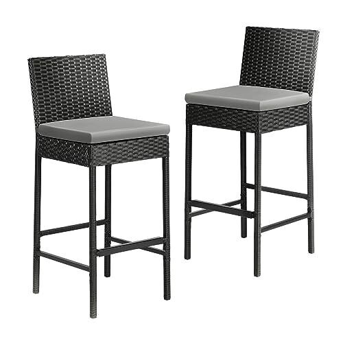 Remy Rattan Outdoor Bar Table + 2 Stools