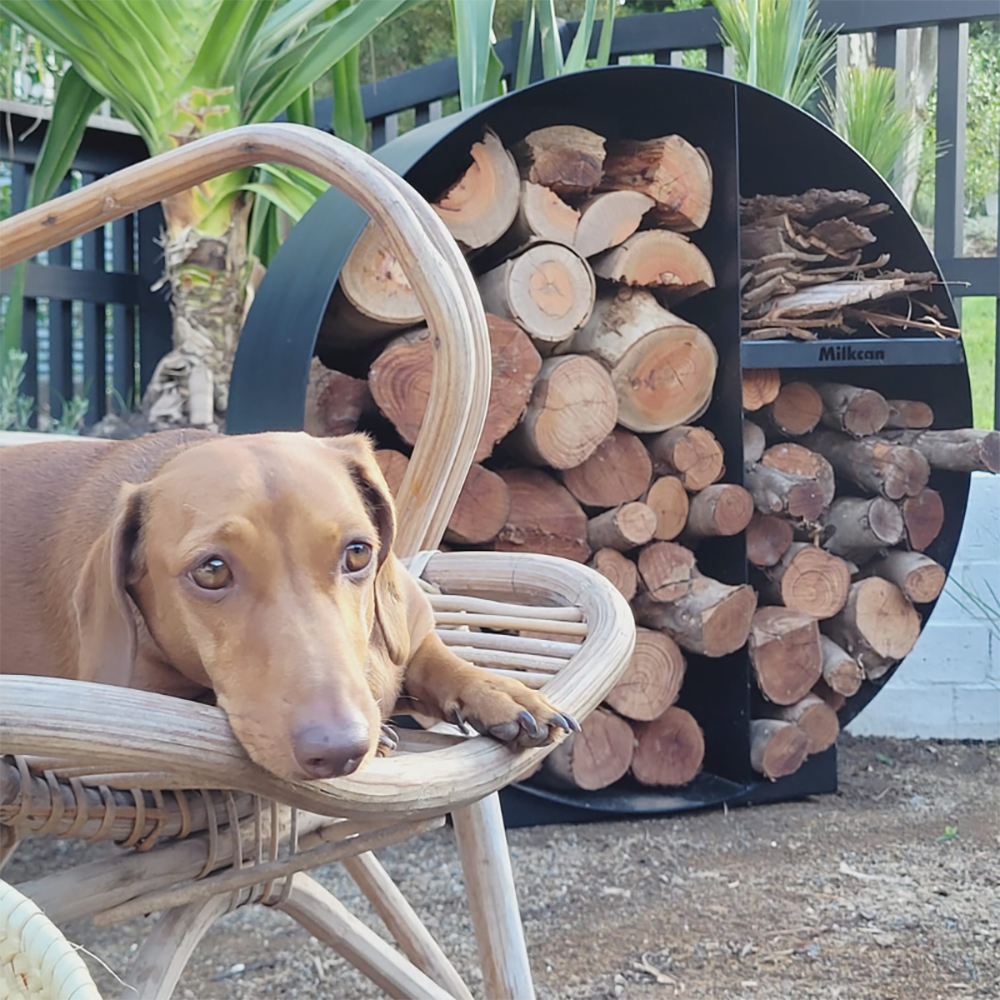 NEW Round Firewood Storage - Rust or Black