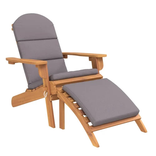 Brinda 3pc Acacia Adirondack Sunlounger Set