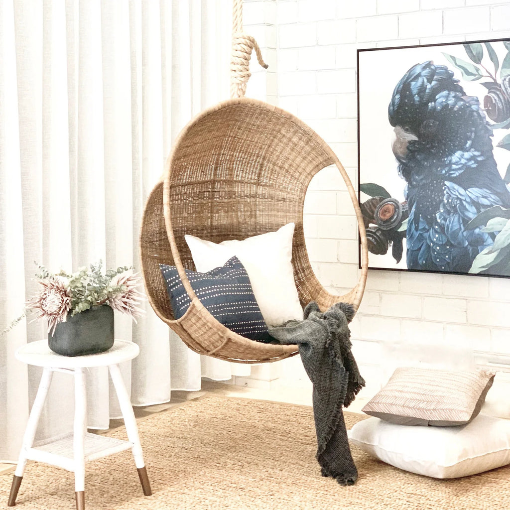 Fahari Hanging Pod Woven Cane Chair