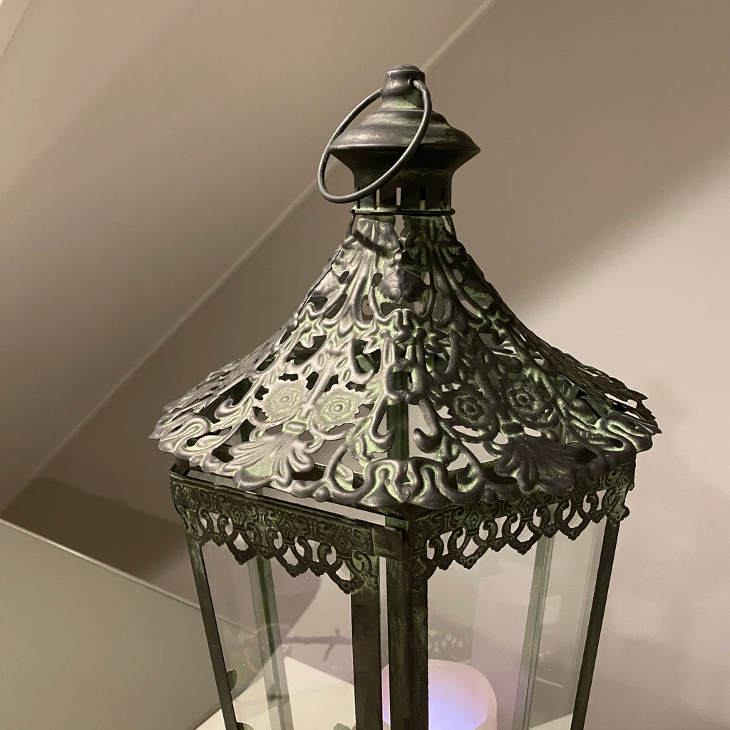 Harieta Metal Candle Lantern With Glass