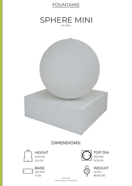 Fondi Mini Sphere Fountain 53cm Diameter
