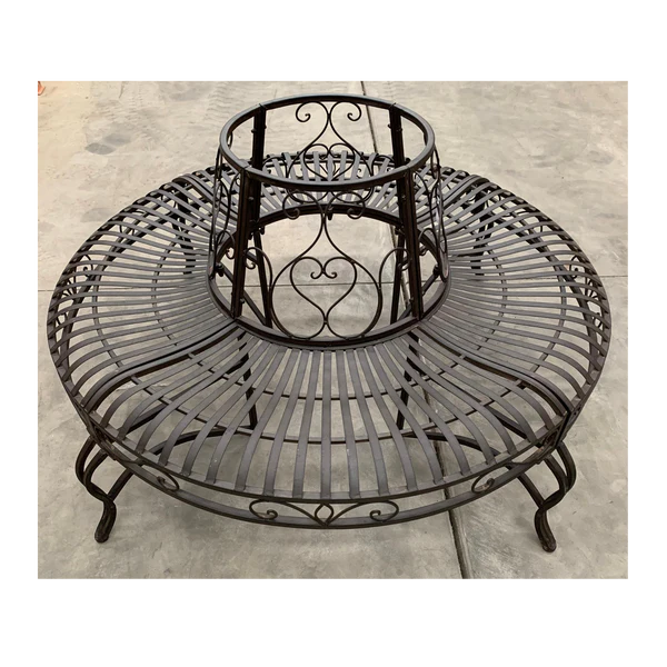Adelfia Full Tree Surround with Bench - Heavy Gauge Iron