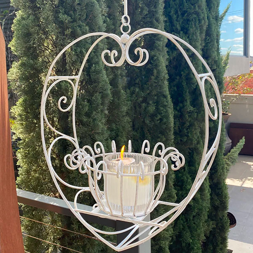 Cerisa Hanging Pot Plant - Rustic Cream. 2 Sizes