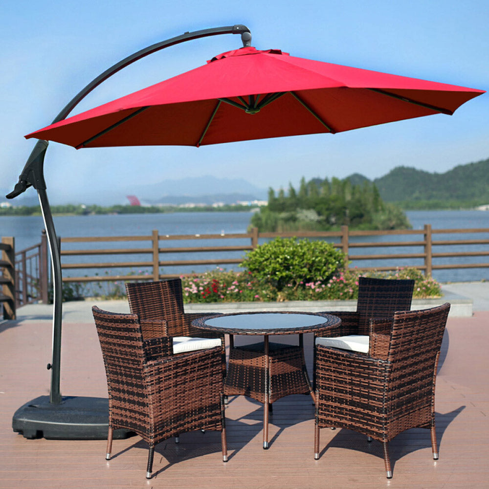 Zesta 3m Heavy Duty Round Cantilever Outdoor Umbrella - 4 Cols