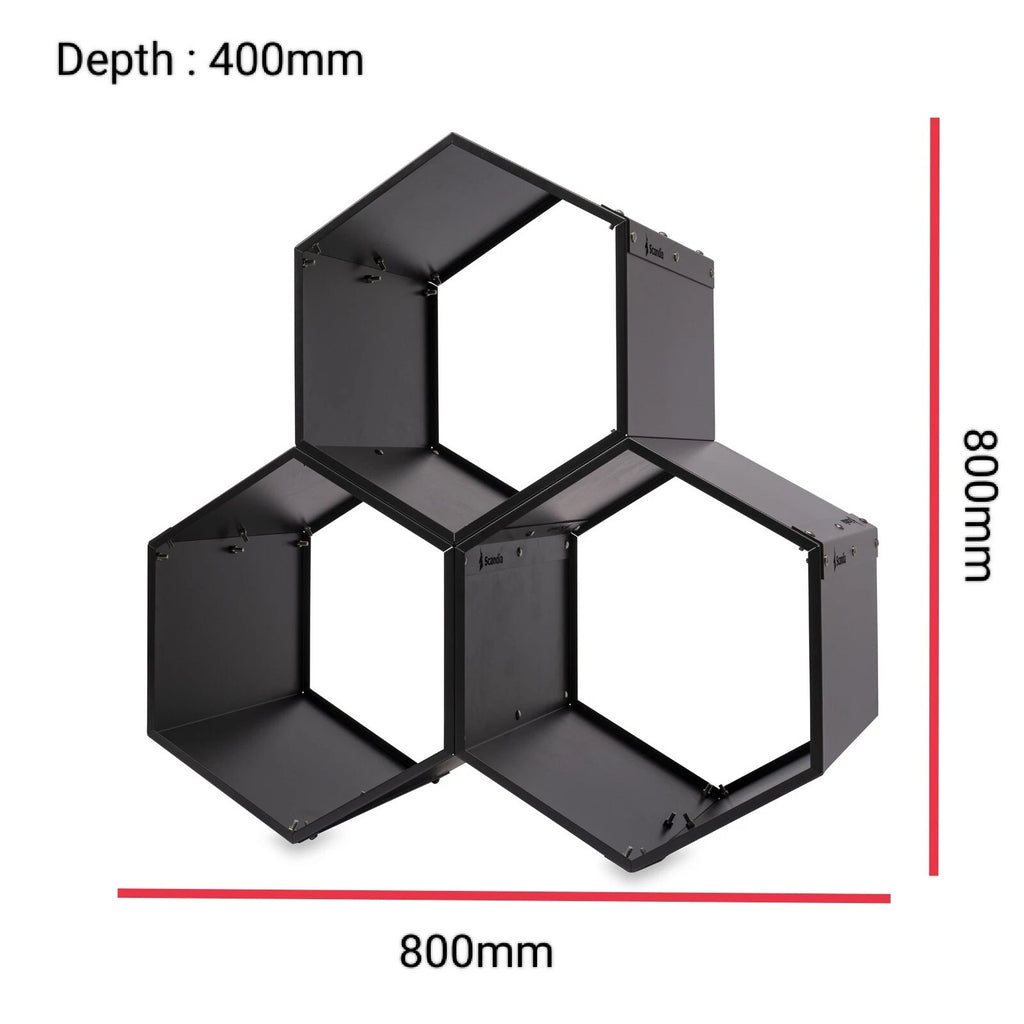Mandala Hexagonal Firewood Storage Holder