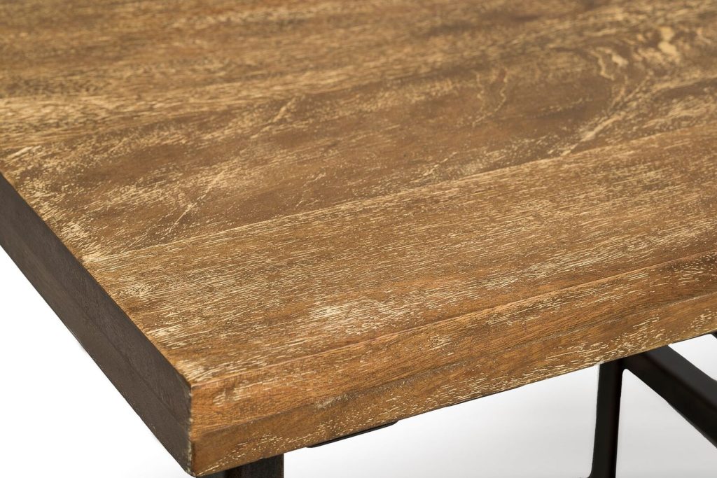 Molise Industrial Style Wooden Bar Cart w/Wine Bottle Rack