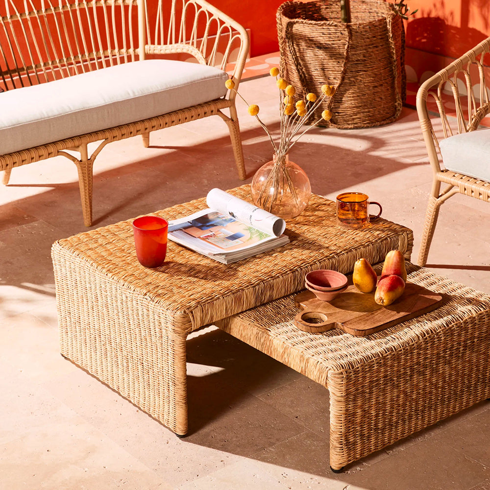 Gia Wicker Nested Coffee Table