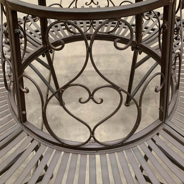 Adelfia Full Tree Surround with Bench - Heavy Gauge Iron