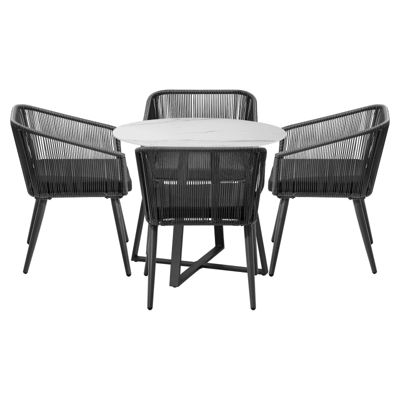 Tesoro 5pc Outdoor Dining Setting Table and Chairs