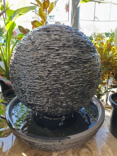 Kalini Pebbled Ball Water on Round Base. 78x76x70cm