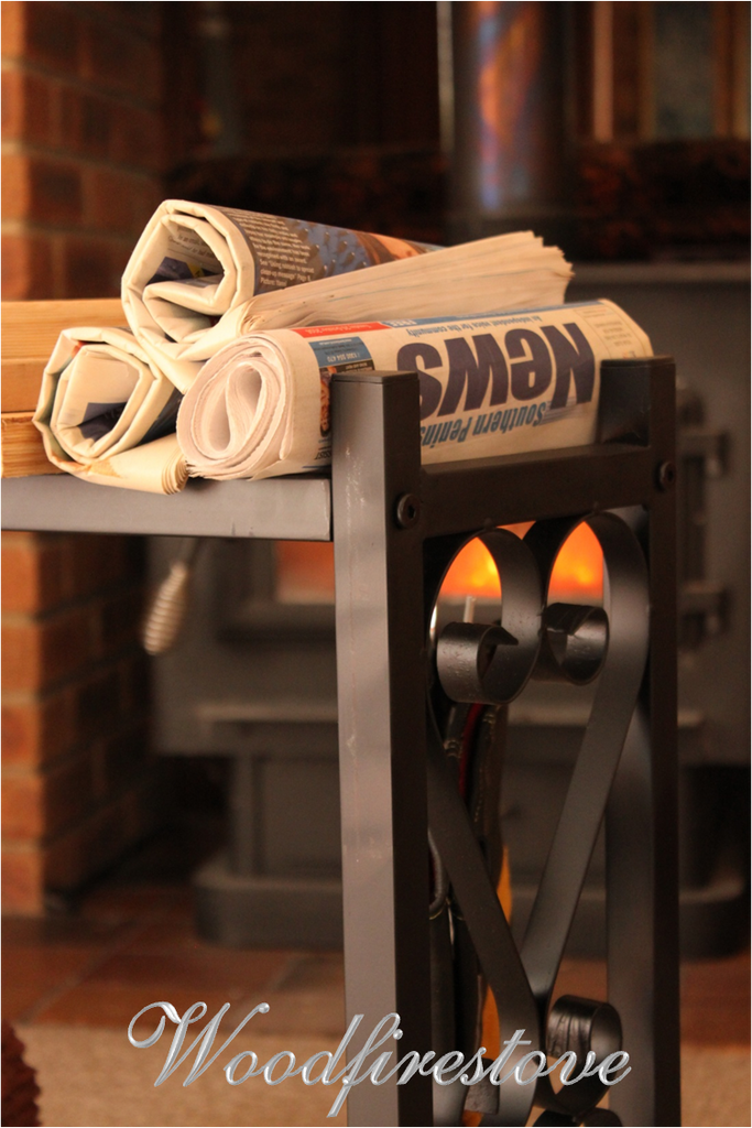 Cast Iron Firewood Storage Rack/Wood Log Holder