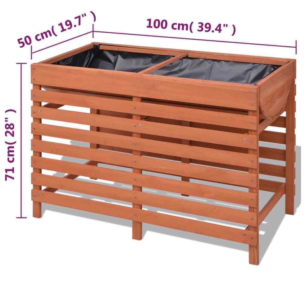 Sevilla Solid Fir Wood Planter 100x50x71 cm