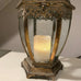 Carmela Metal Lantern with Glass – Pearl