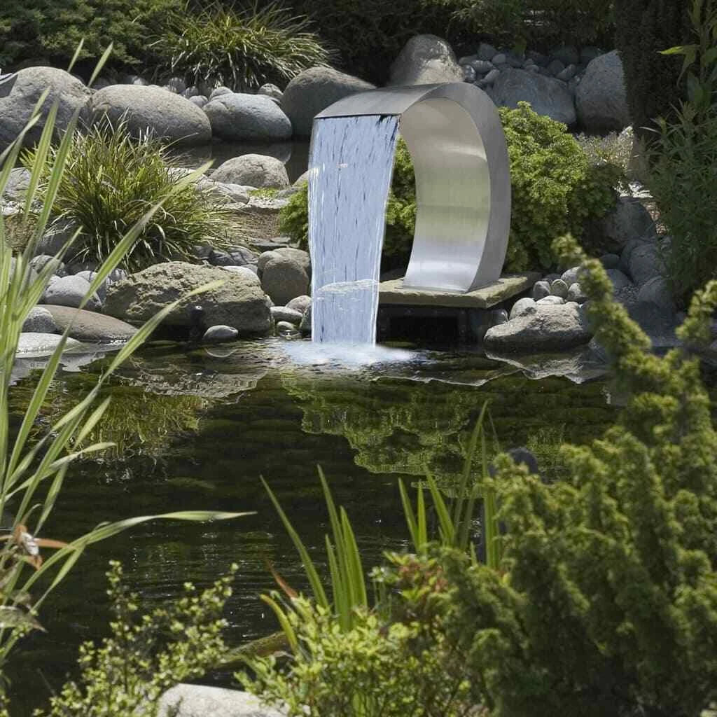 Garden Waterfall/Pool Fountain Stainless Steel. 45x30x60 cm
