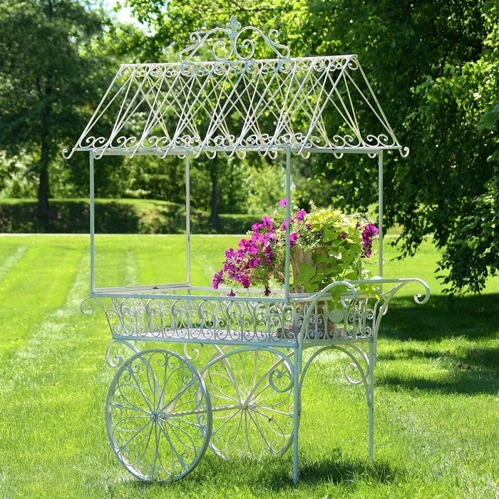 Entendu Country Big French White Flower Cart