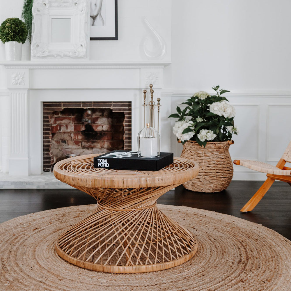 Chara Rattan Cross Woven Coffee Table