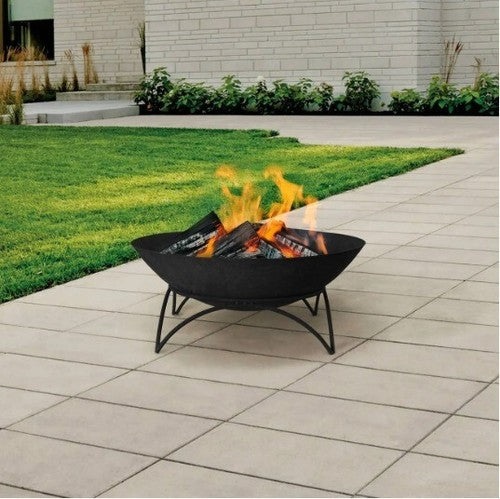 Valla 56cm Round Portable Cast Iron Fire Pit/Brazier