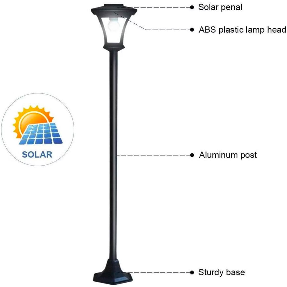 Riva Solar Lamp Post w/Single or Double Lamps