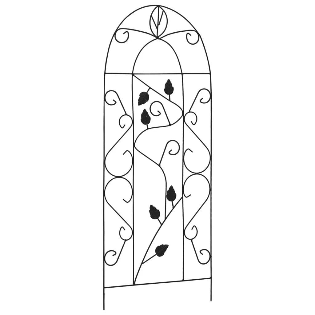 Evangeline Iron Plant Climbing Racks. 2 Designs. 3 pcs. Black 40x100 cm Iron