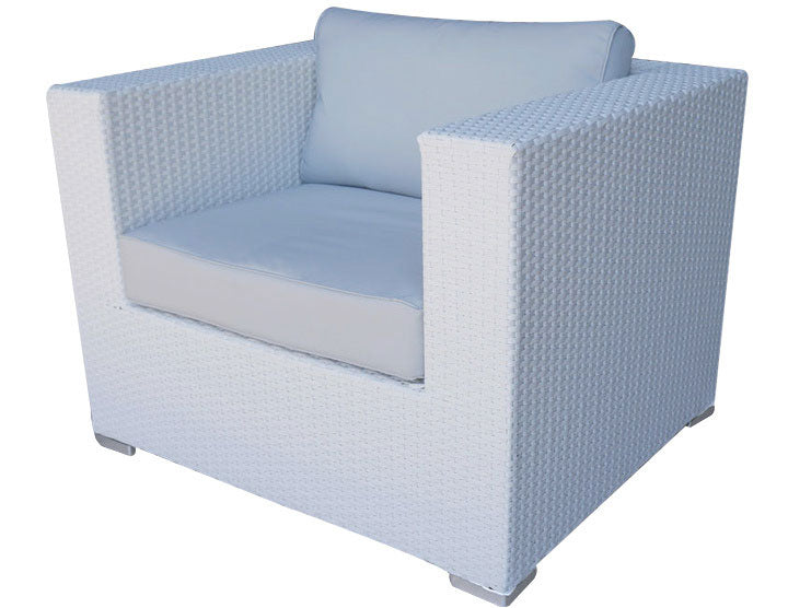 Maritsa White 3pc Rattan Outdoor Setting